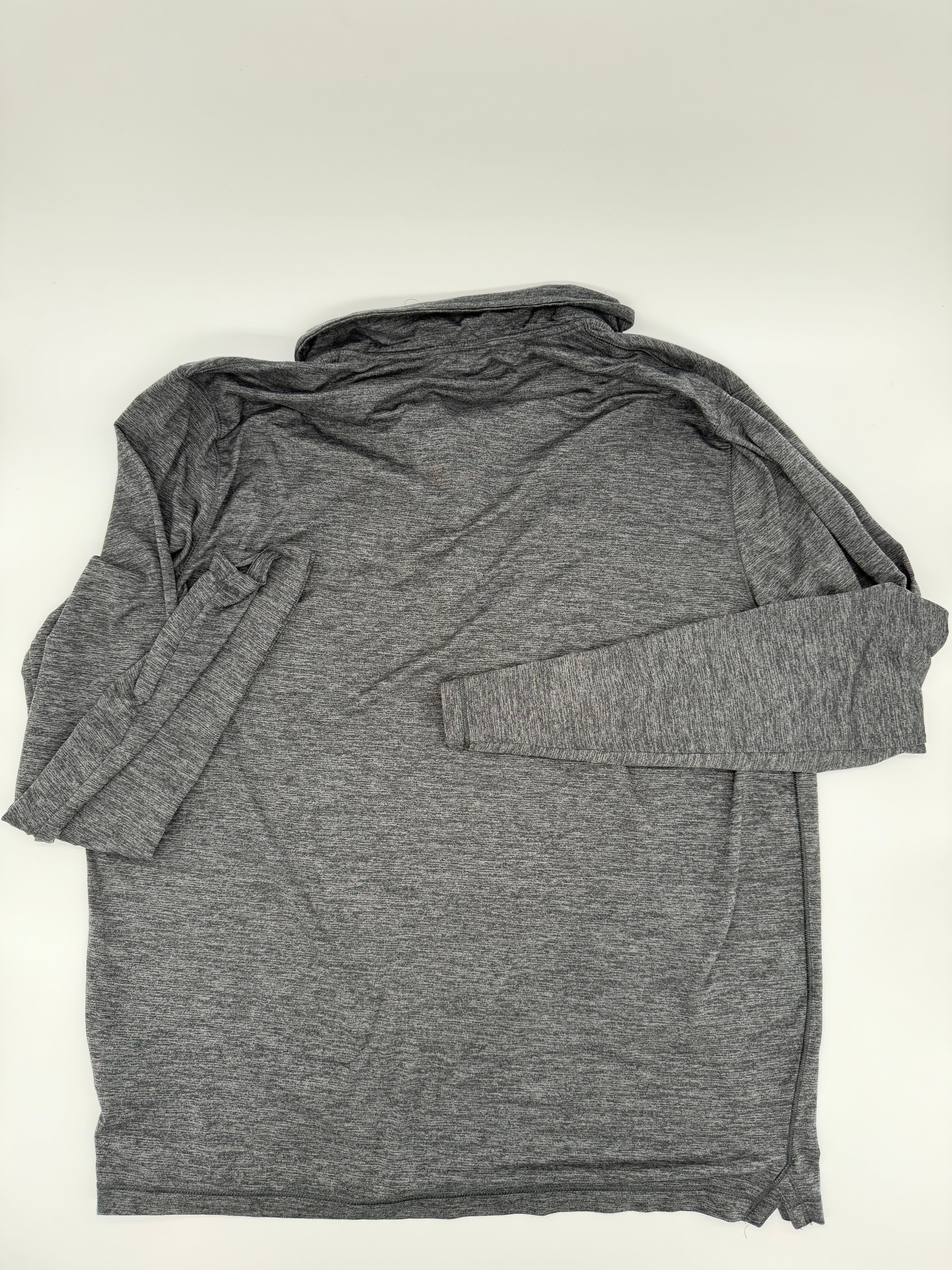Abercrombie & Fitch Air Knit Quarter Zip Pullover Gray Athletic Top Medium (pre-owned)