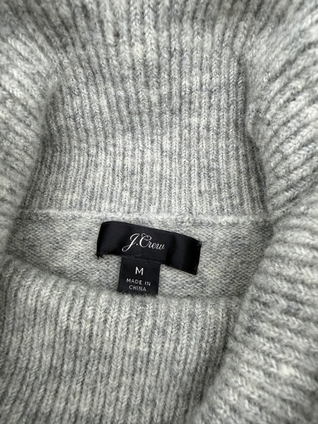 J.Crew Gray Merino Wool Blend Turtleneck Sweater Women’s Medium (pre-owned)