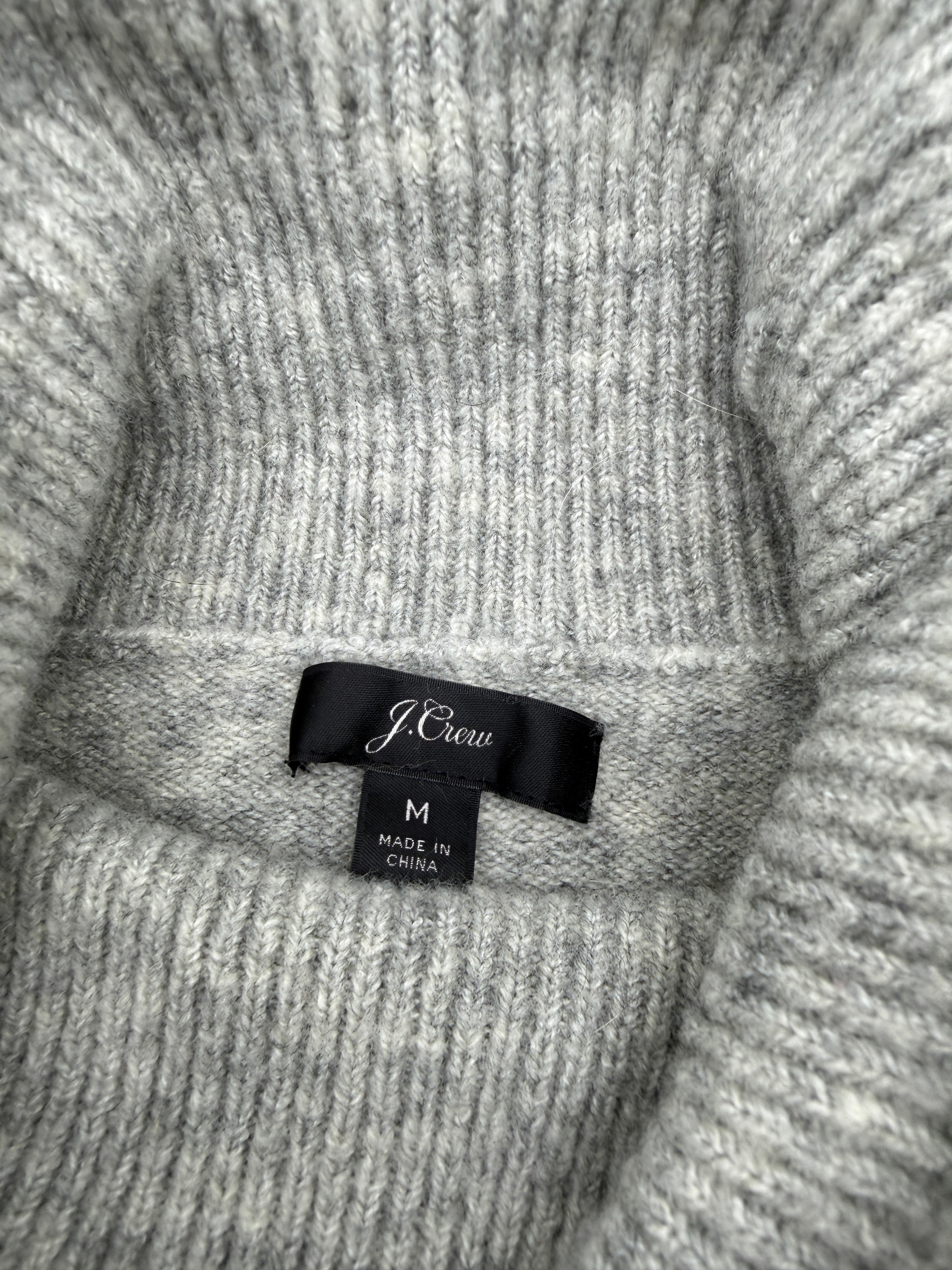 J.Crew Gray Merino Wool Blend Turtleneck Sweater Women’s Medium (pre-owned)