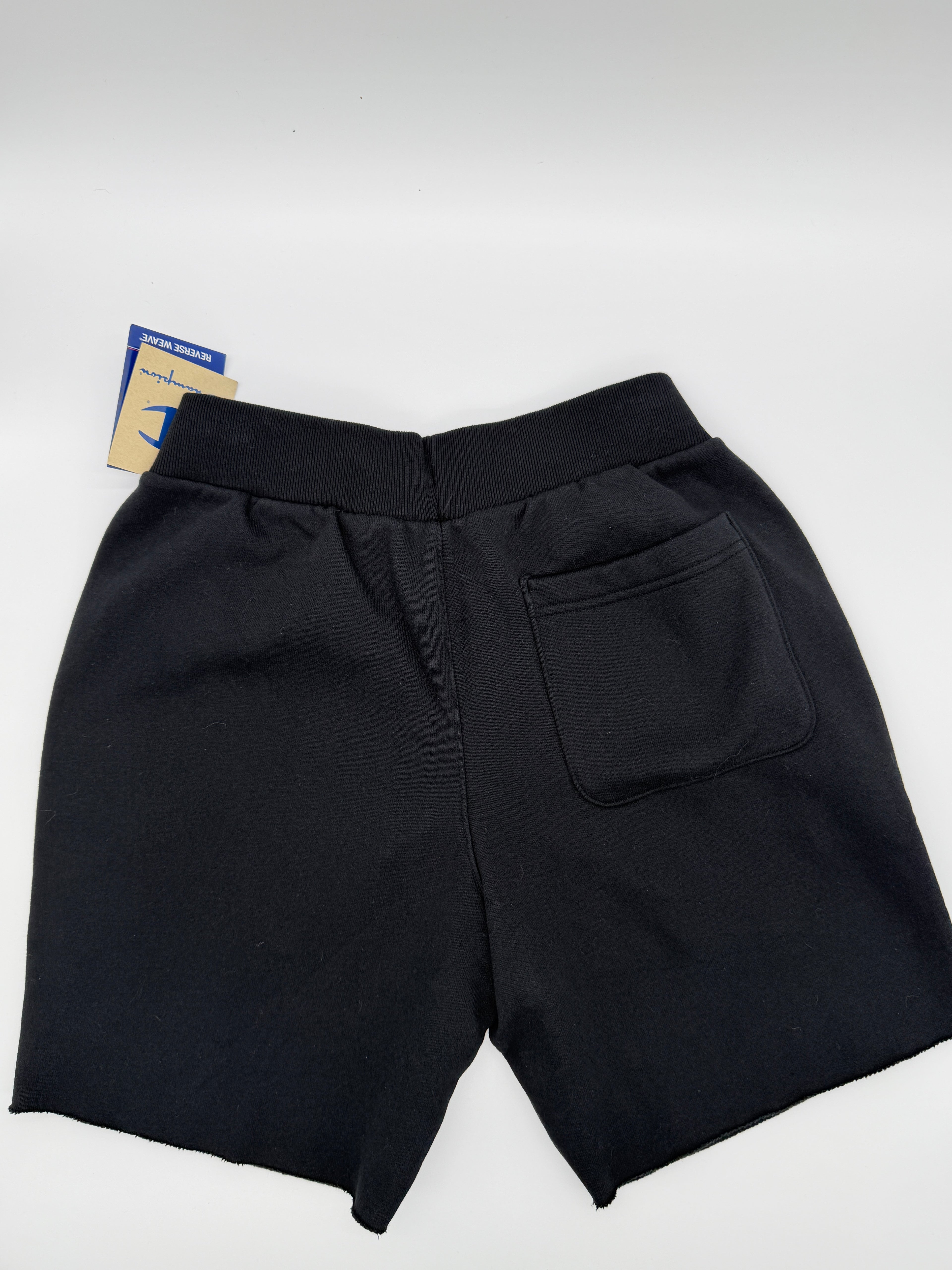 NWT Champion Reverse Weave Mens Small Black Cut Off Sweat Shorts
