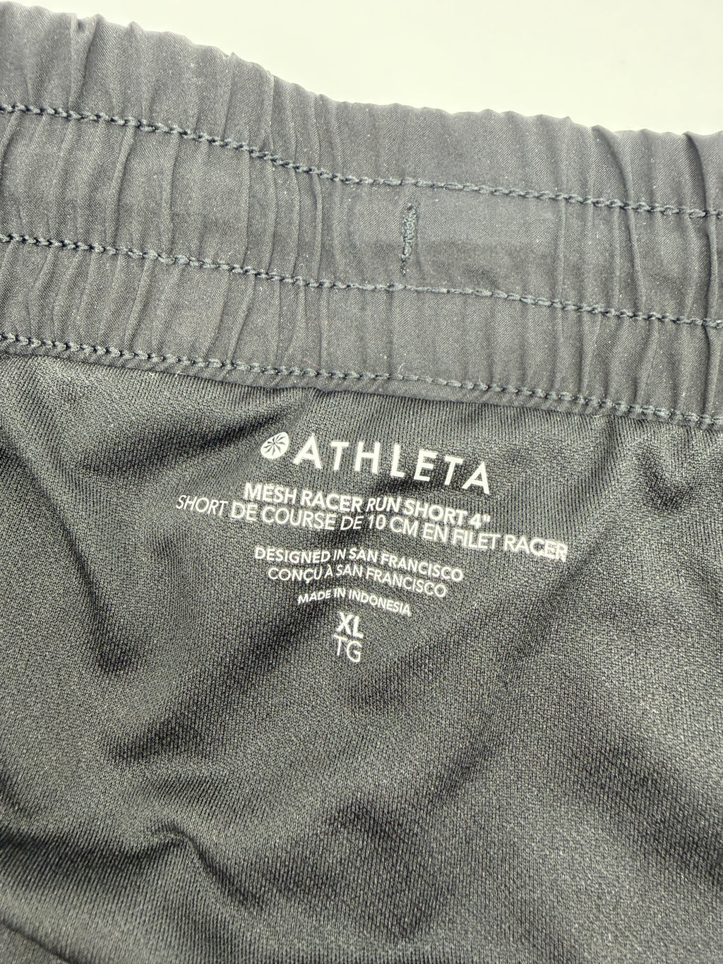 Athleta Mesh Racer Runing Shorts Black