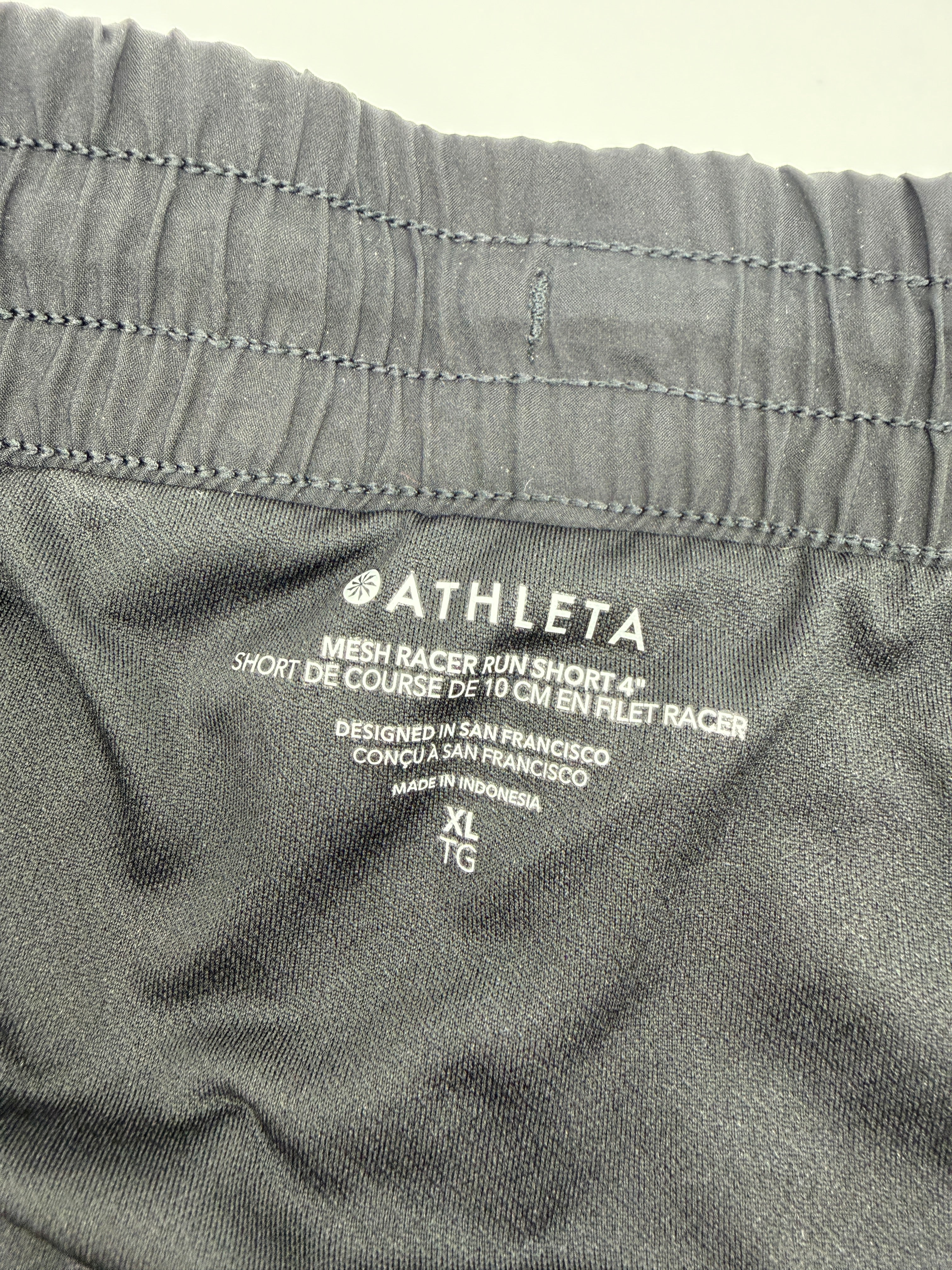 Athleta Mesh Racer Runing Shorts Black