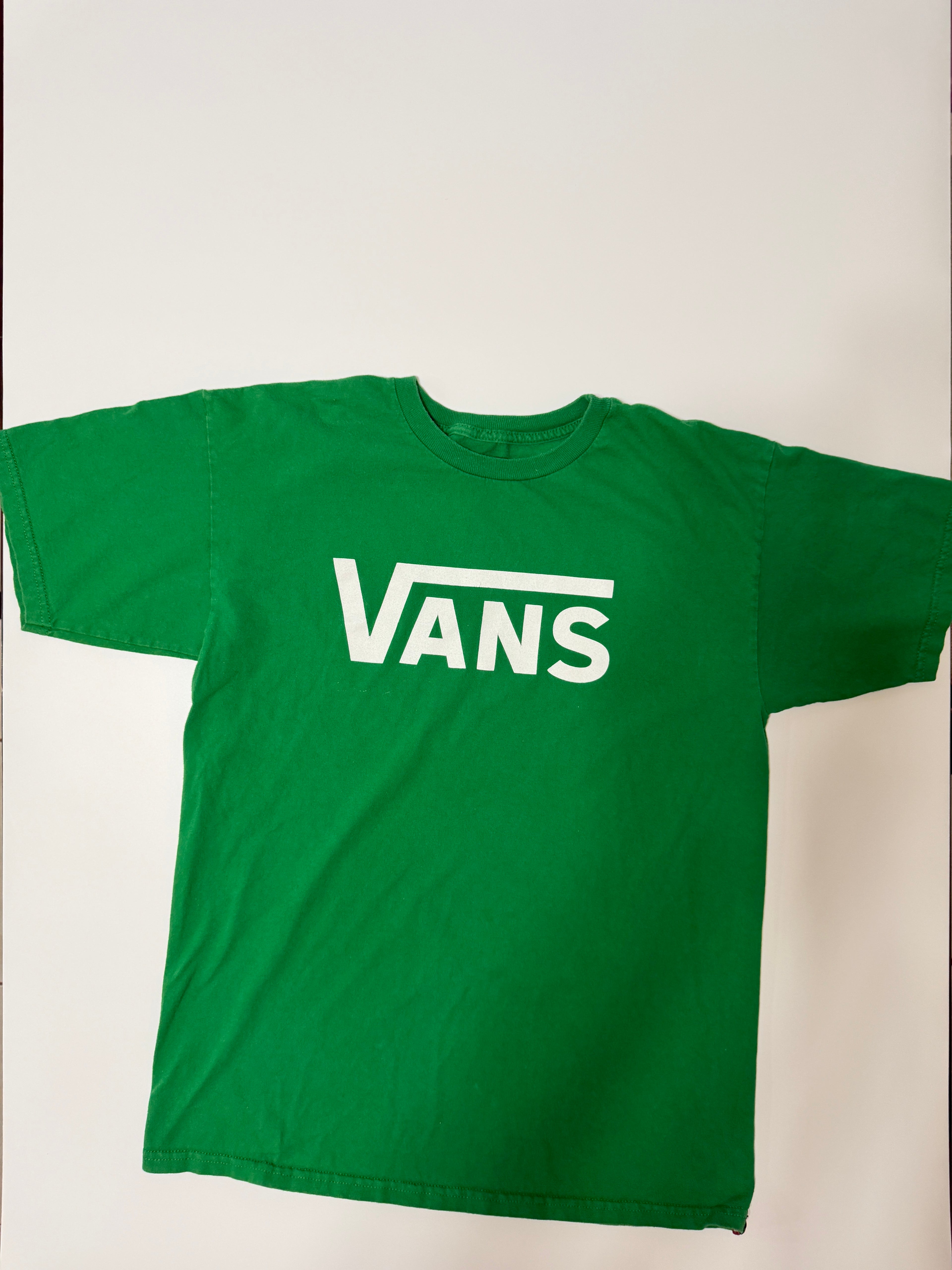 VANS Men's Green Graphic Logo Tee Crew Neck Short Sleeve Regular Size M (pre-owned)
