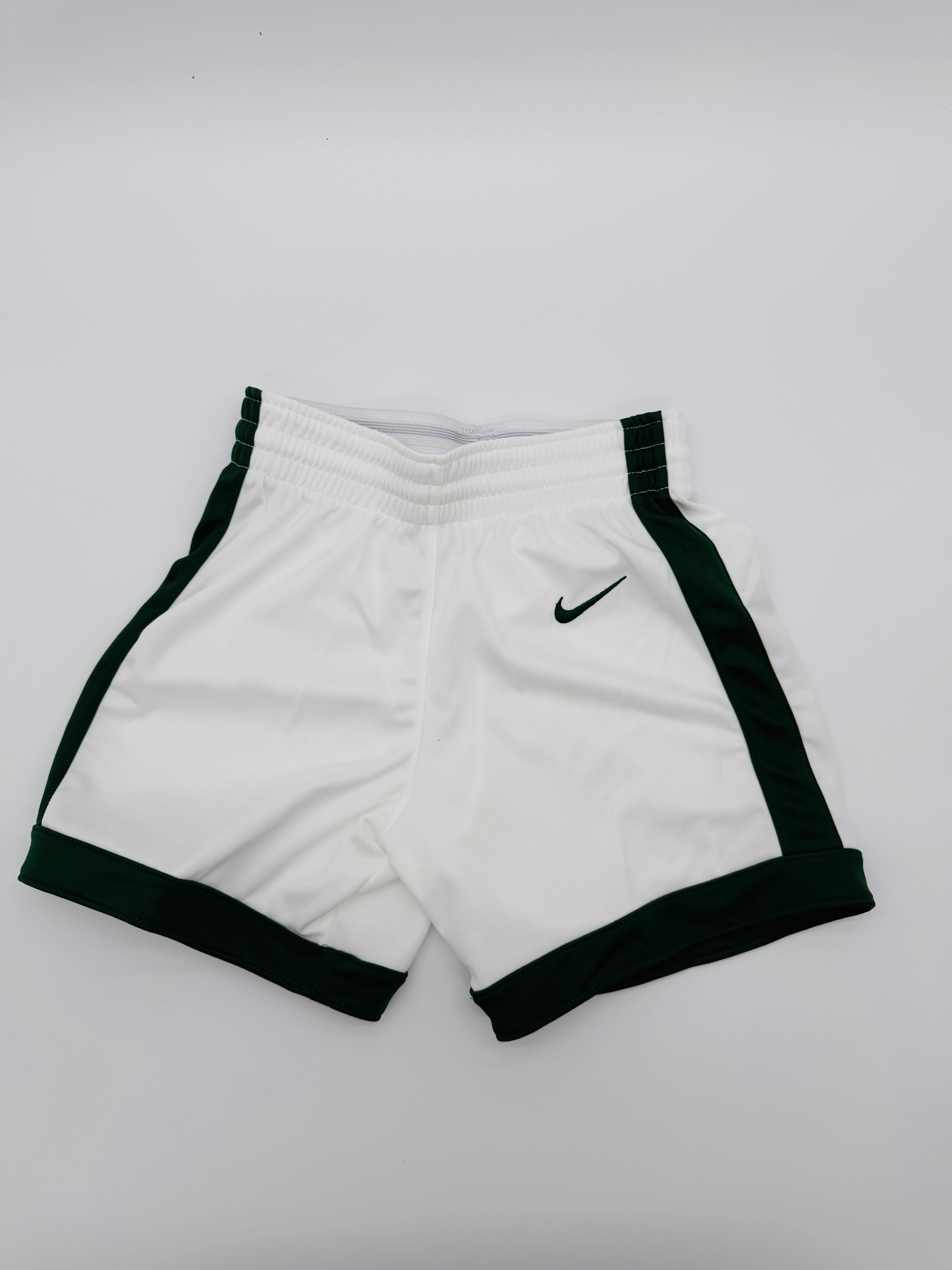 NWT Nike Dri-Fit Youth Girls Small Basketball Shorts White/green