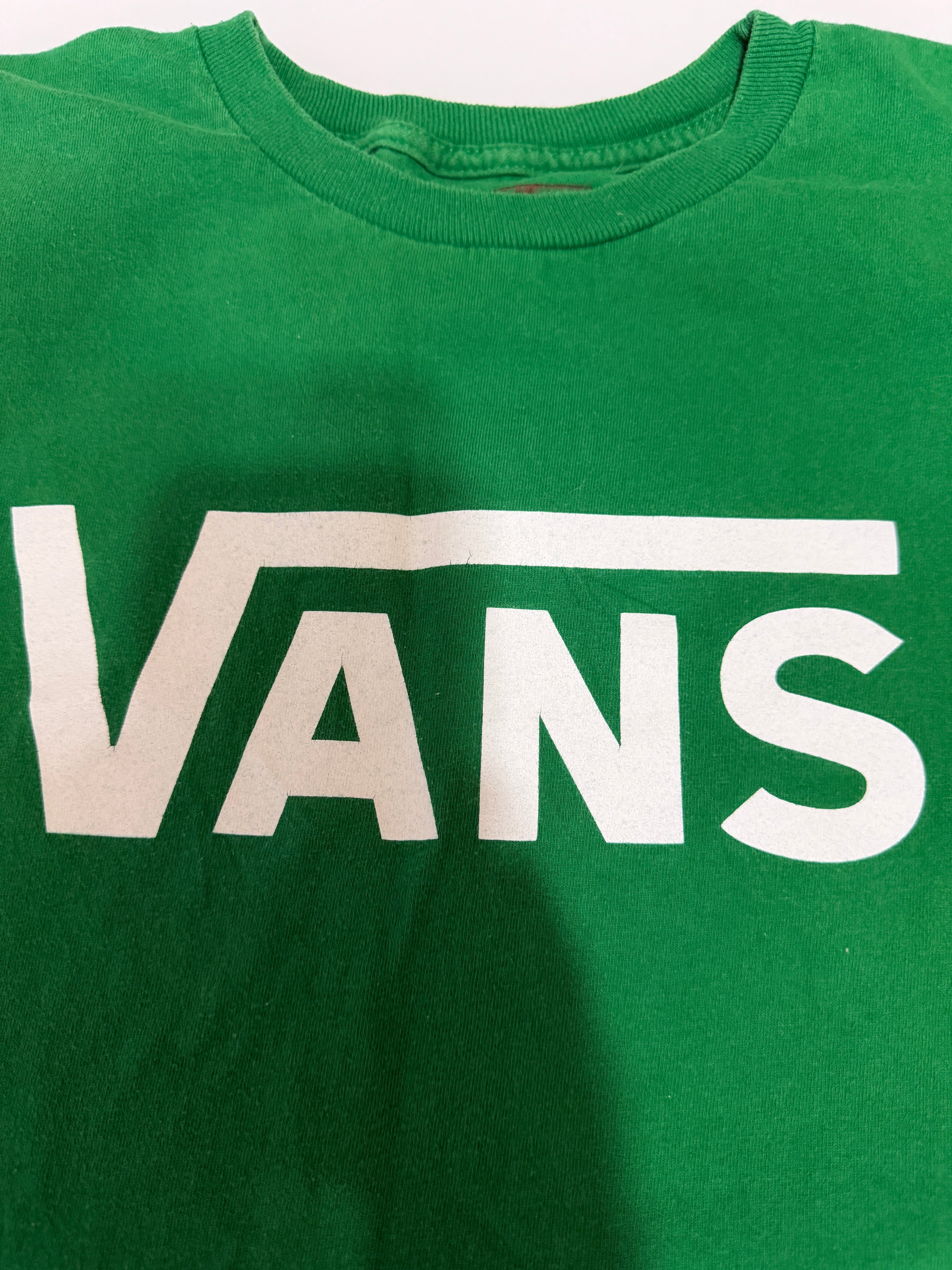 VANS Men's Green Graphic Logo Tee Crew Neck Short Sleeve Regular Size M (pre-owned)