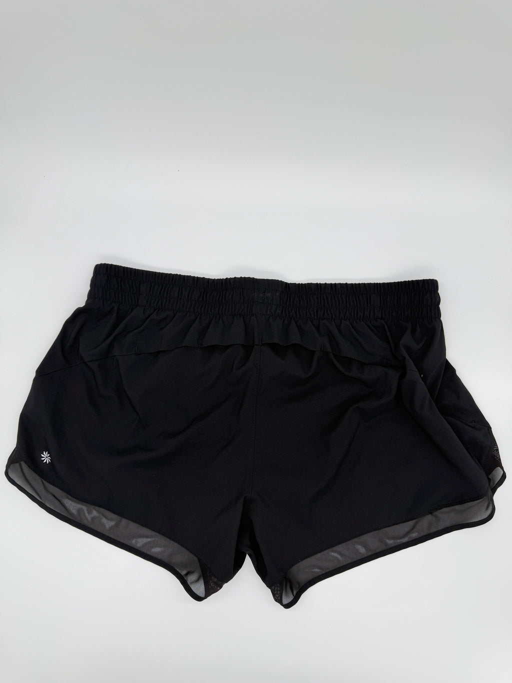 Athleta Mesh Racer Runing Shorts Black