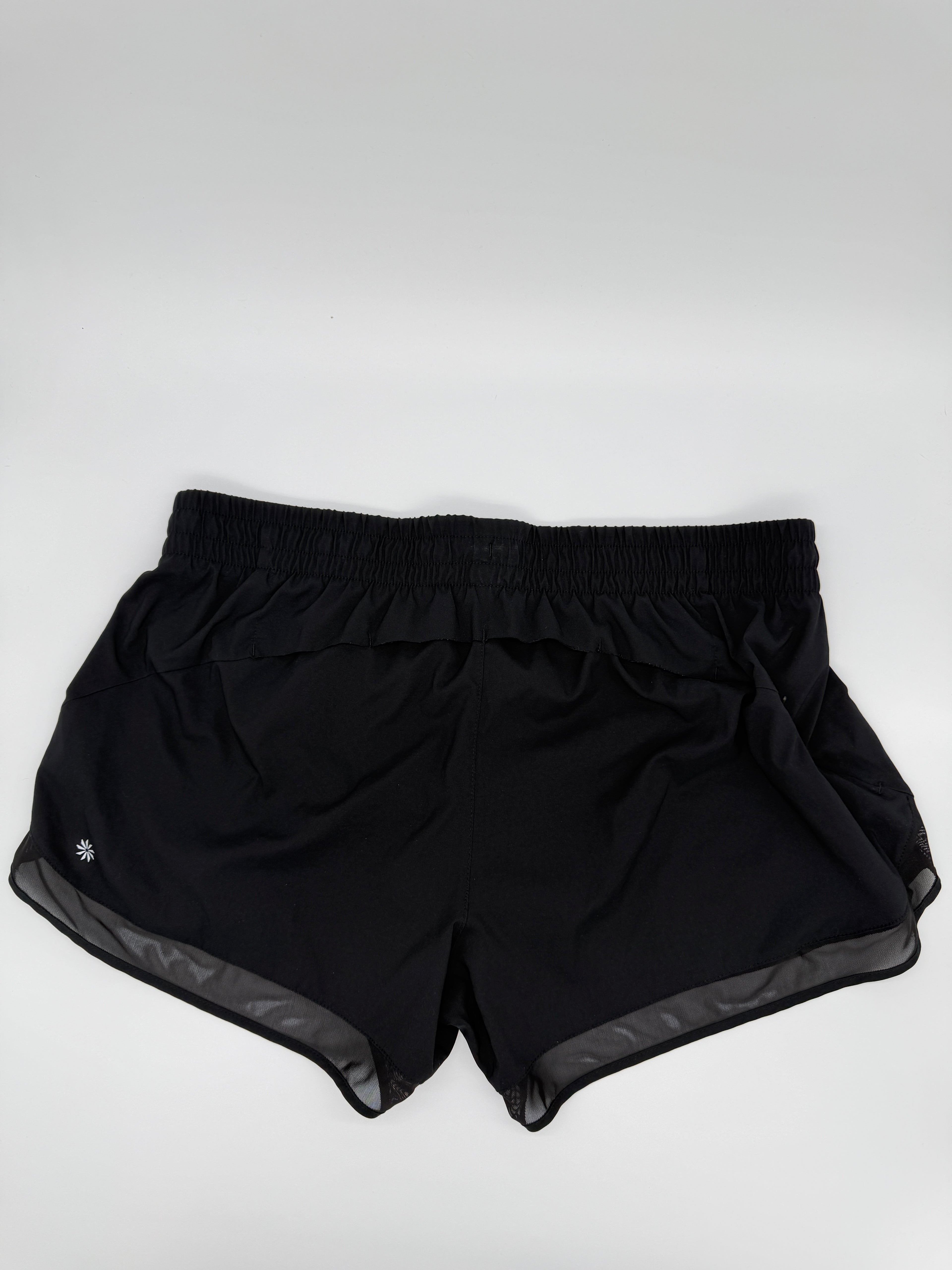 Athleta Mesh Racer Runing Shorts Black