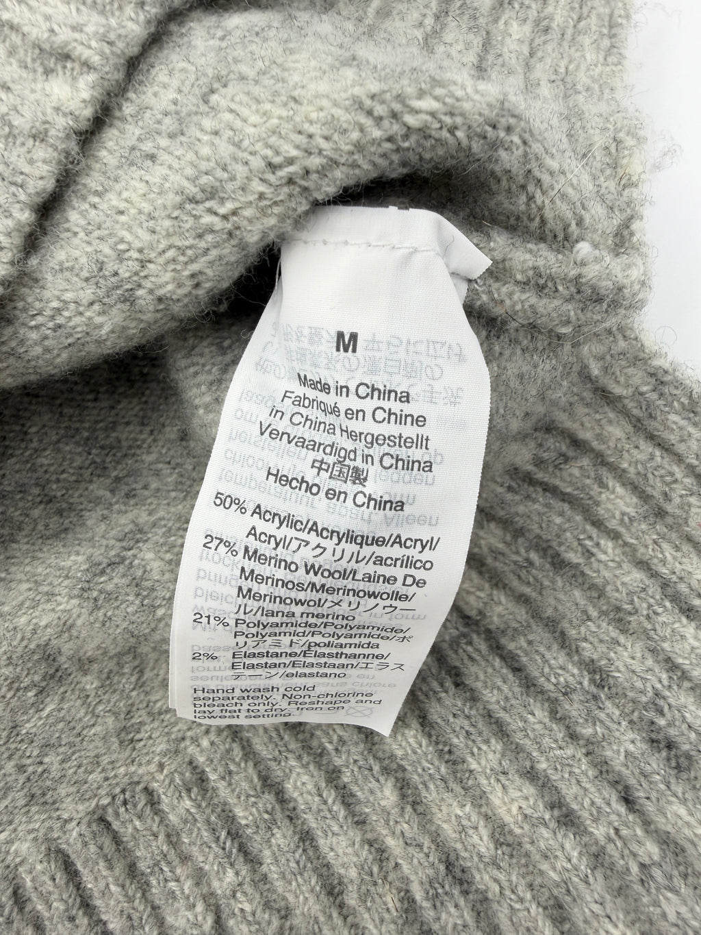J.Crew Gray Merino Wool Blend Turtleneck Sweater Women’s Medium (pre-owned)