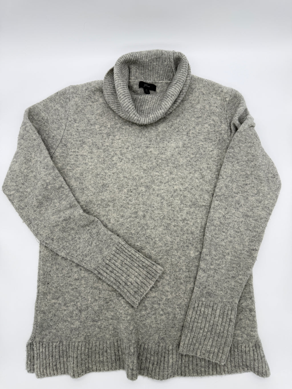 J.Crew Gray Merino Wool Blend Turtleneck Sweater Women’s Medium (pre-owned)