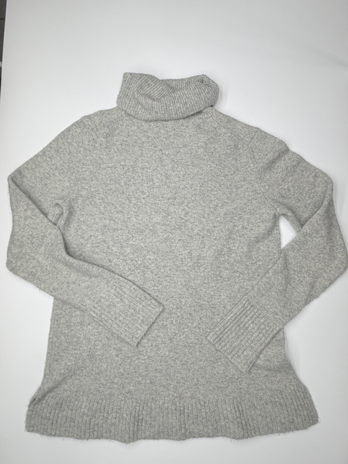 J.Crew Gray Merino Wool Blend Turtleneck Sweater Women’s Medium (pre-owned)